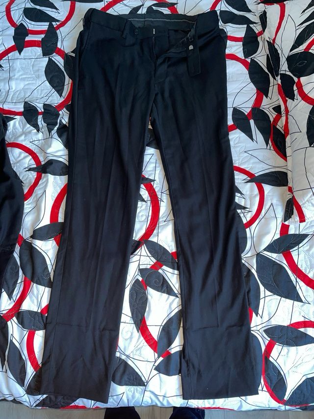 Americana y pantalón traje negro Talla S