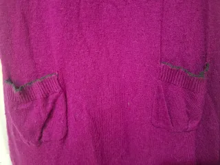 Vestido punto fucsia Mango talla M