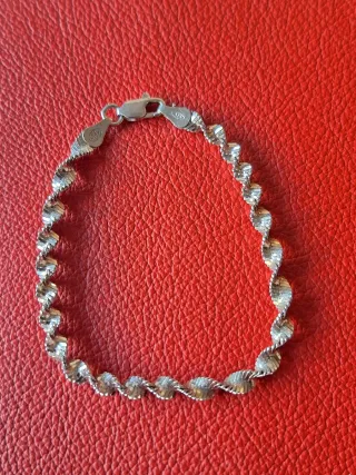 Pulsera Plata 925 Serpiente Trenzada Rara