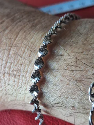 Pulsera Plata 925 Serpiente Trenzada Rara