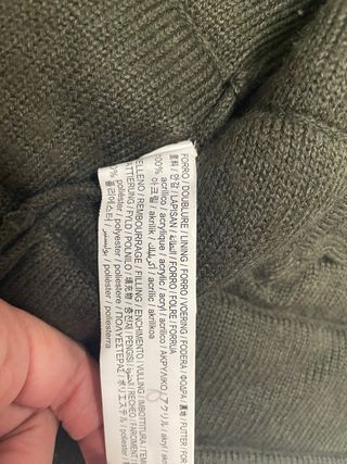 Chaleco Zara Verde 13-14 Años