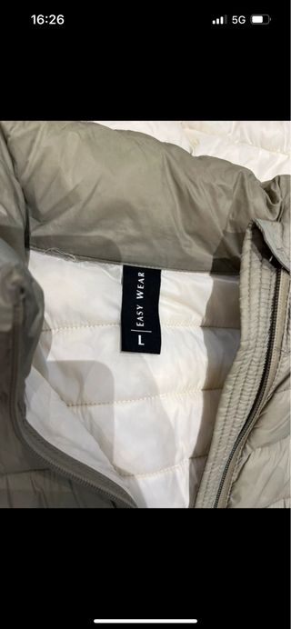 Abrigo acolchado verde oliva talla L