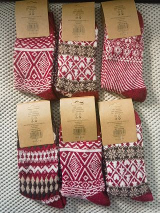 6 pares calcetines lana mujer talla 35-40