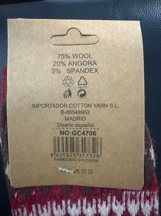 6 pares calcetines lana mujer talla 35-40