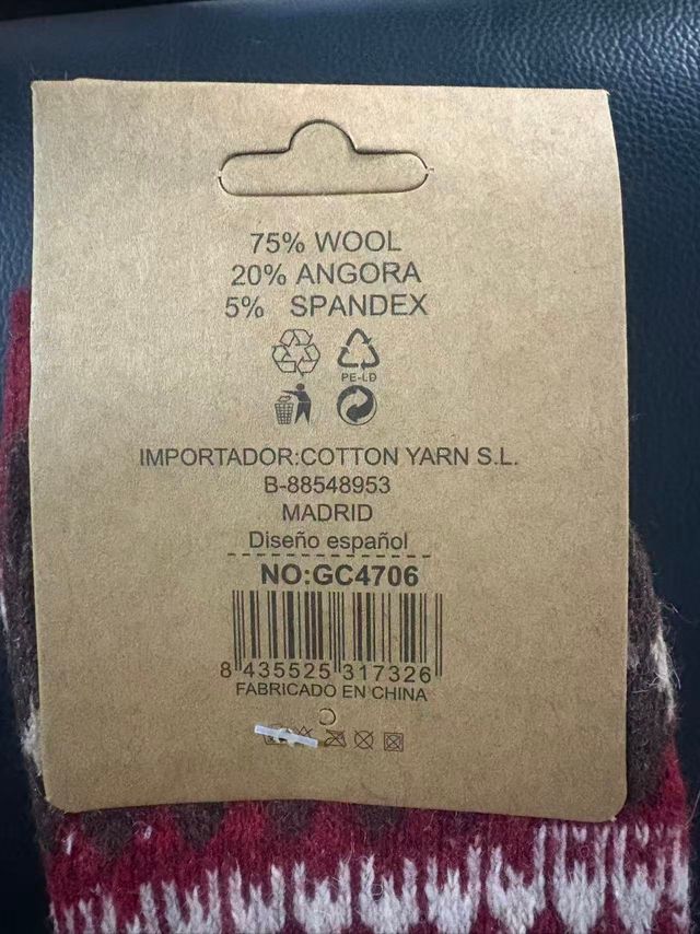 6 pares calcetines lana mujer talla 35-40