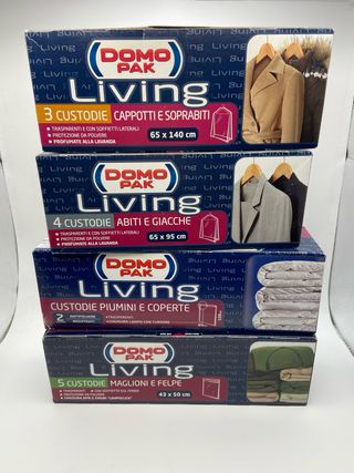 Domopak Living Custodie Abiti e Coperte set da 4