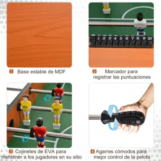 Futbolín Profesional Madera Niños y Adultos
