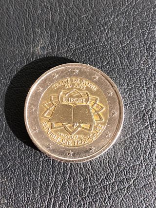 Moneda 2€ Francia 2007 Tratado de Roma