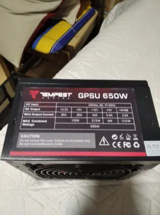 Fuente de Alimentación Tempest GPSU 650W