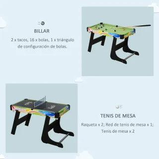 Mesa Multijuegos Plegable 4 en 1