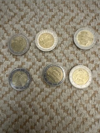 Lote 22 monedas 2 euros( total 60€)