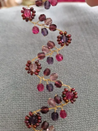 Gargantilla Choker Flores Perlas