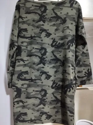 Vestido camuflaje lentejuelas