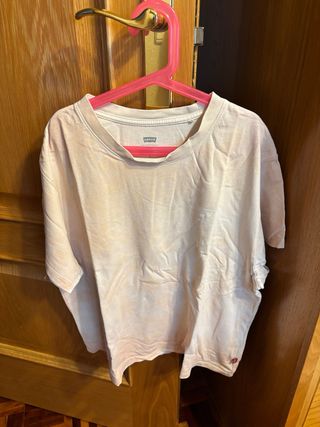 Camiseta Levis Mujer Talla M Naranja-Blanca
