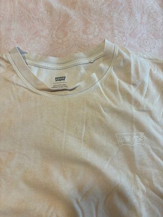 Camiseta Levis Mujer Talla M Naranja-Blanca