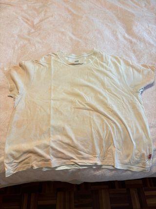 Camiseta Levis Mujer Talla M Naranja-Blanca