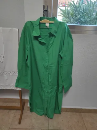 Vestido verde manga larga