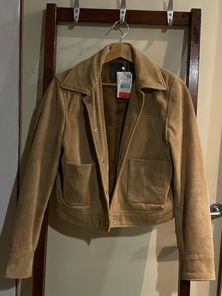 Chaqueta ante Mango Beige Talla M