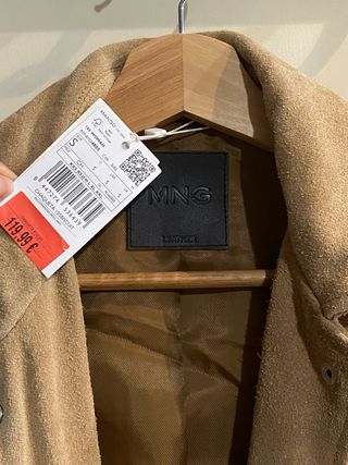 Chaqueta ante Mango Beige Talla M