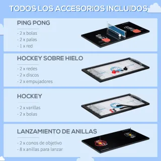 Mesa Multijuegos 6 en 1 para Niños