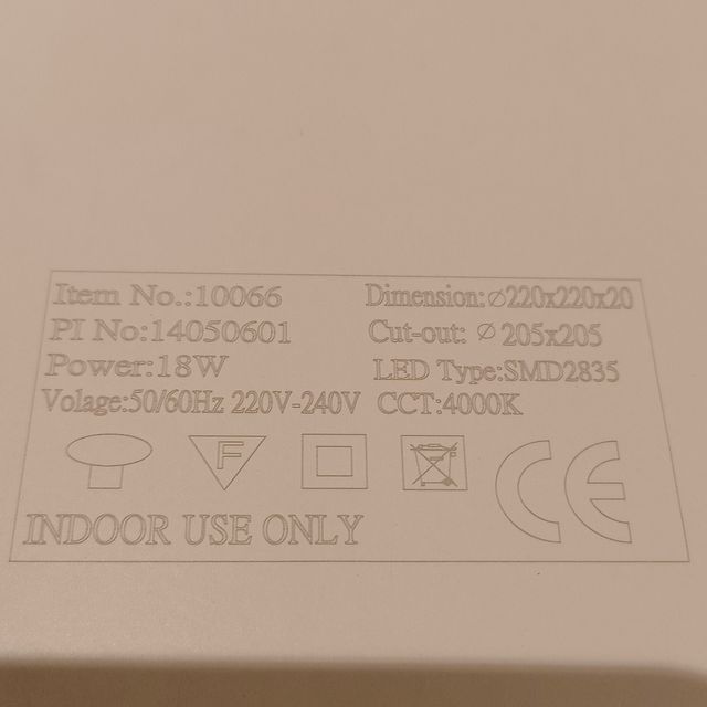 Plafão LED Embutido Quadrado