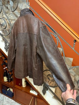 Giacca in vera pelle invecchiata naturale vintage