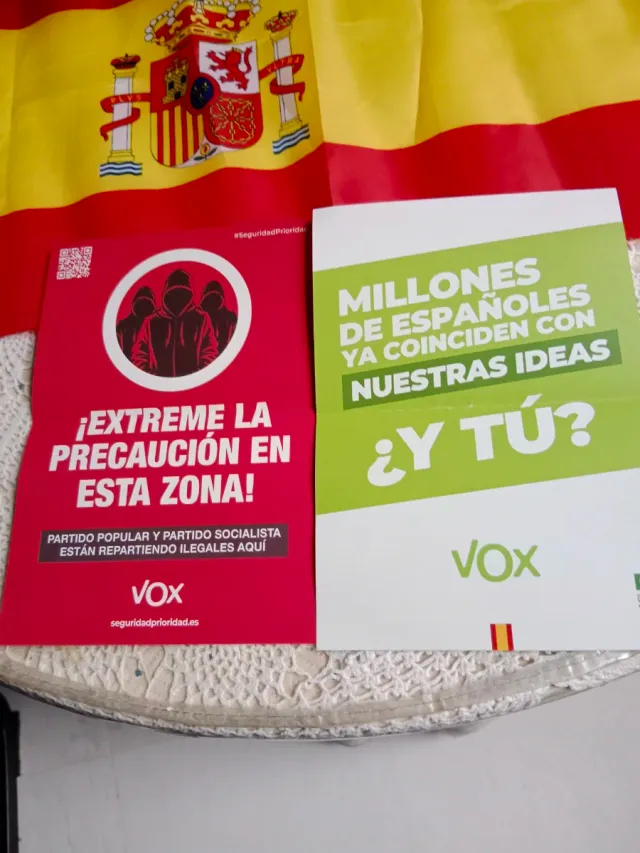 Bandiera di Vox per meeting e propaganda