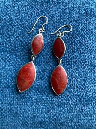 Conjunto pendientes y anillo de plata