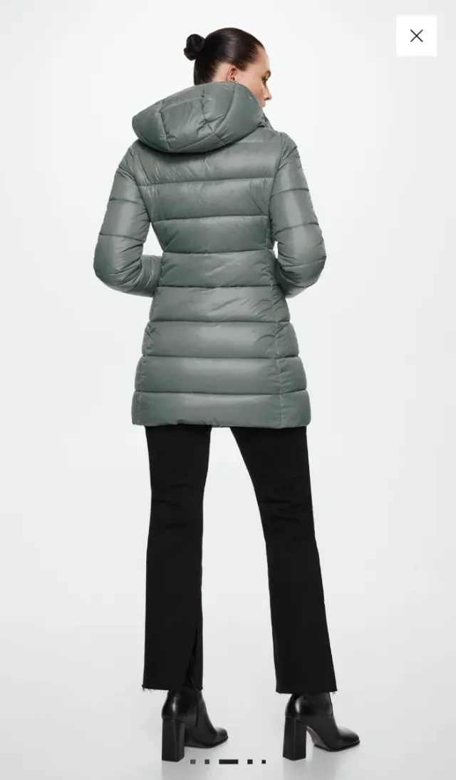 Abrigo acolchado verde Mango