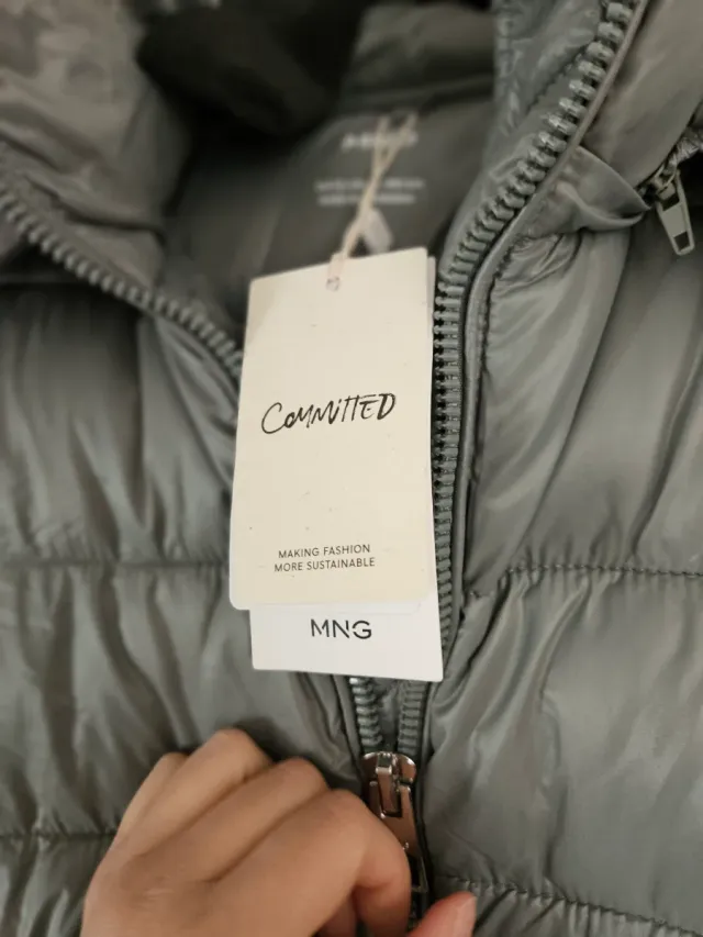 Abrigo acolchado verde Mango