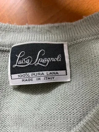 Cardigan Luisa Spagnoli Pura Lana Verde Donna