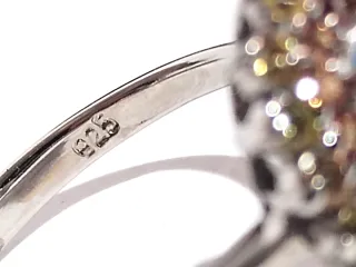 Anillo Plata Topacio Azul y plata