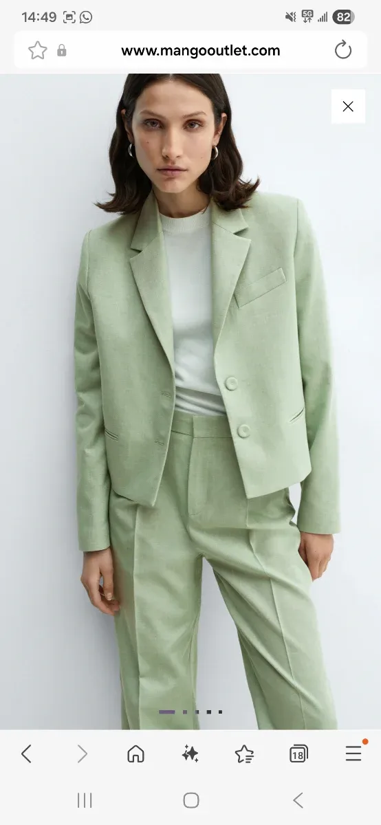 Conjunto Mango: Chaqueta y Pantalón Verde