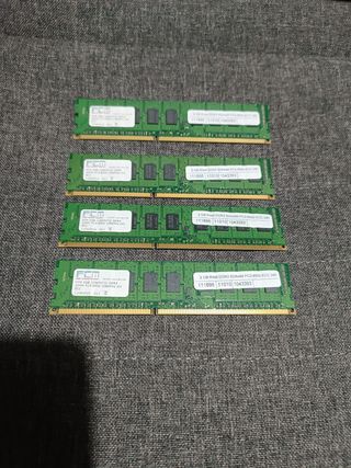 4x Módulos RAM DDR3 2GB PC3-8500 ECC FCM