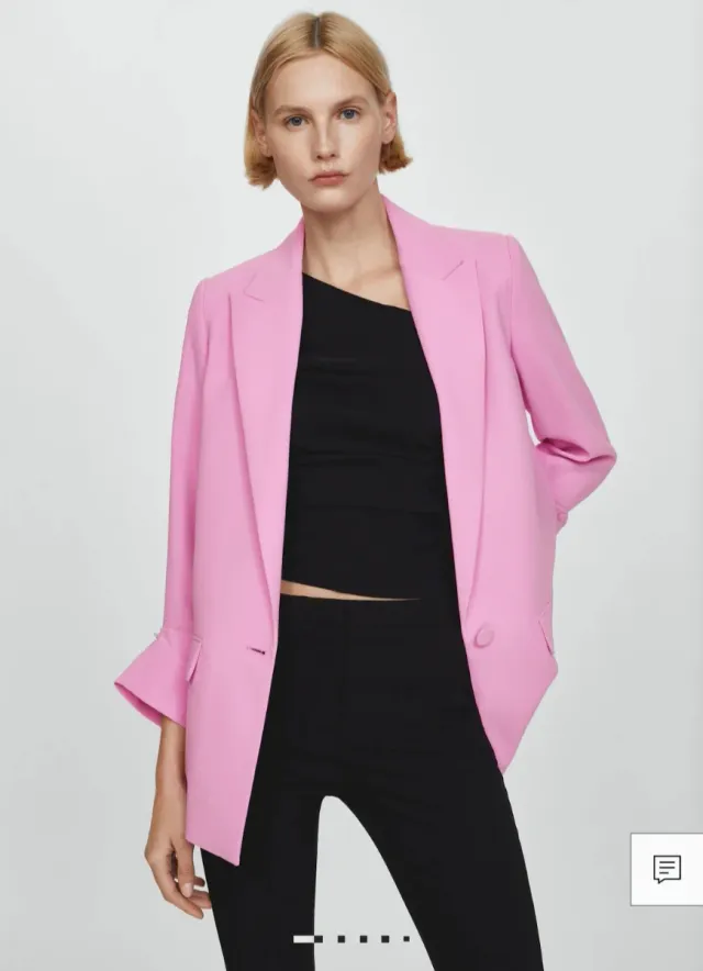 Blazer rosa Mango