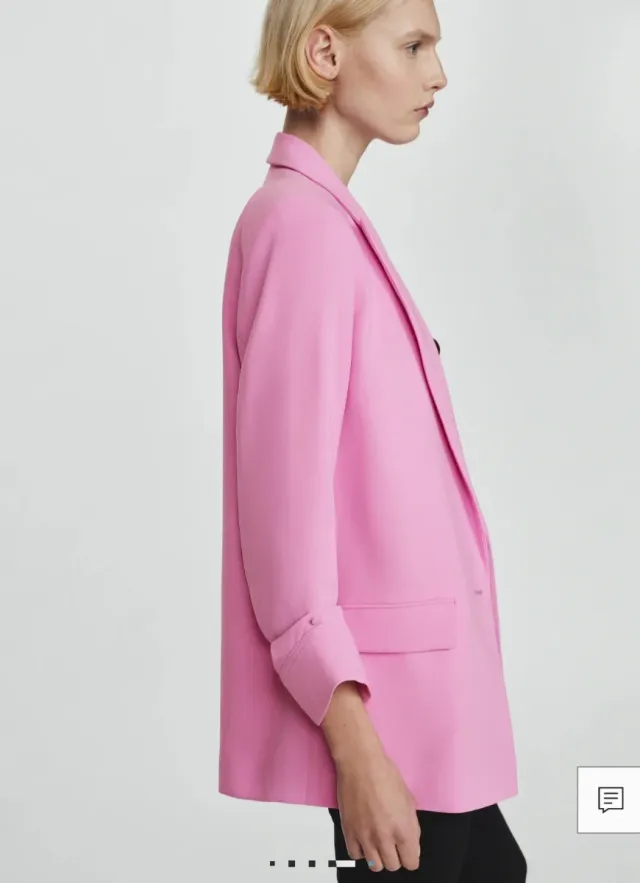 Blazer rosa Mango