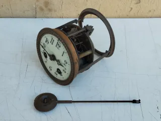 Antico meccanismo per orologio parigina + pendolo