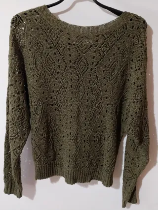 Jersey calado Promod verde caqui