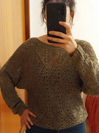 Jersey calado Promod verde caqui