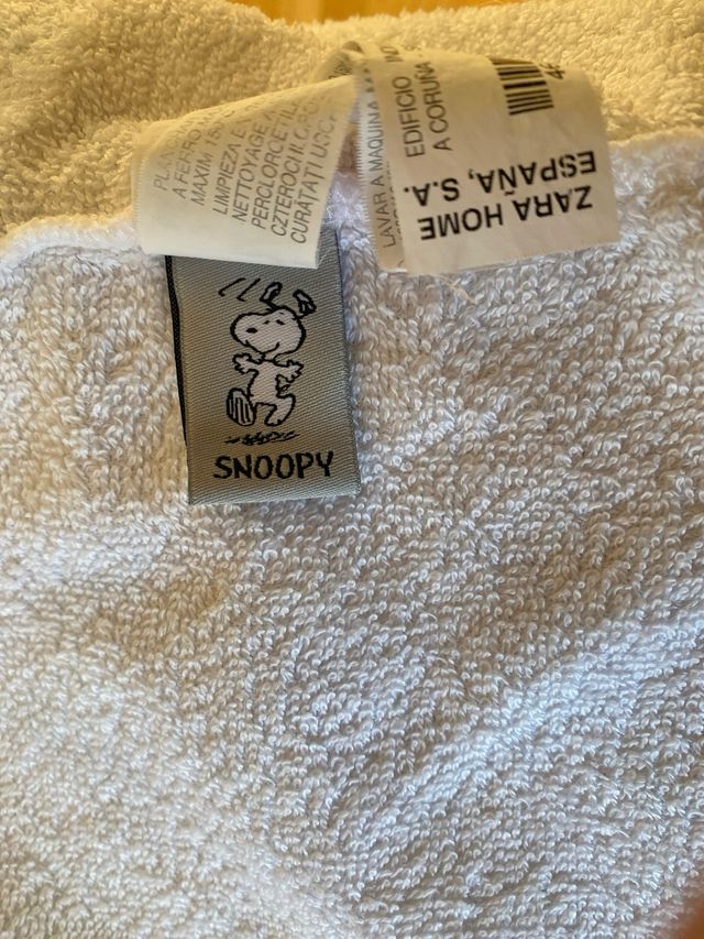 Albornoz Zara Home Snoopy Azul/Blanco