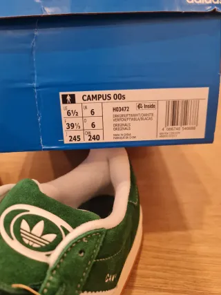 Adidas Campus Verdes Talla 39 1/3 Nuevas