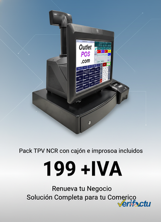 TPV NCR con cajón e impresora