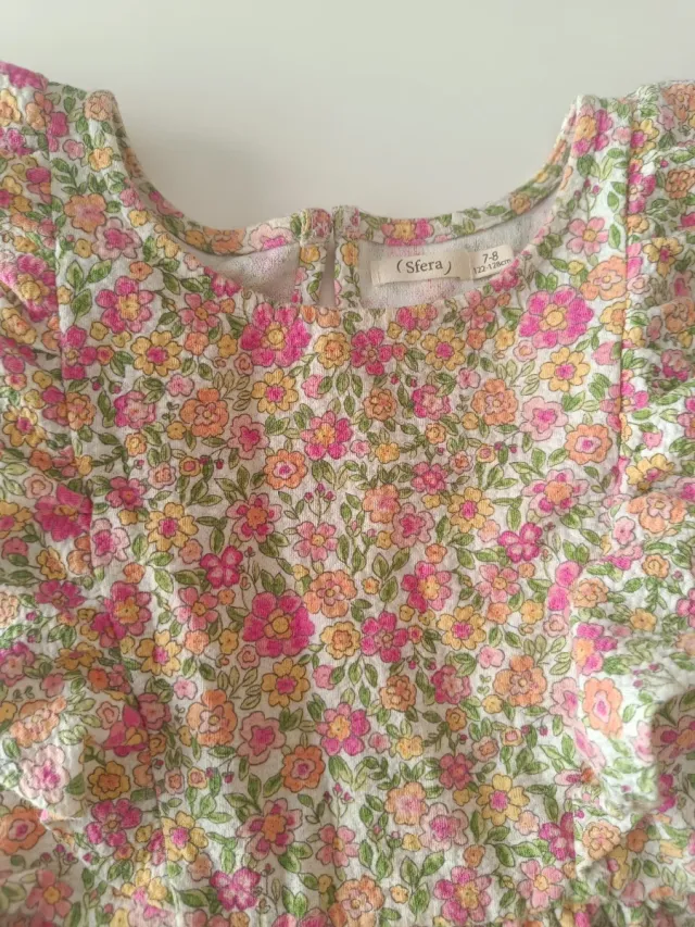 Vestido floral Sfera – Talla 7-8 años – Como nuevo