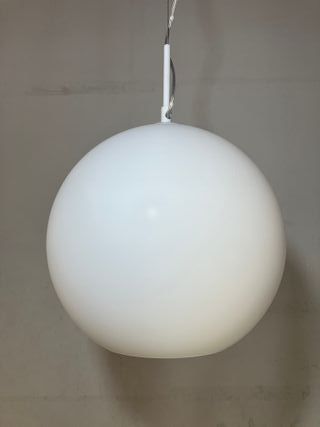 Lampadario sfera vetro D.30 bianco