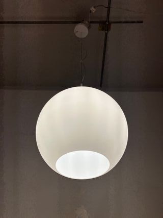 Lampadario sfera vetro D.30 bianco