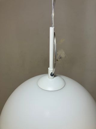 Lampadario sfera vetro D.30 bianco