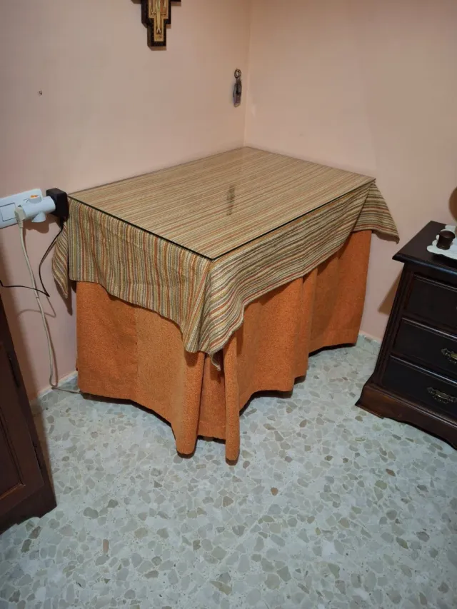 Mesa Camilla Cristal y Tela