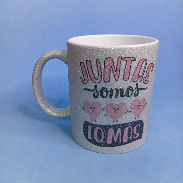Taza Purpurina Juntos somos lo más