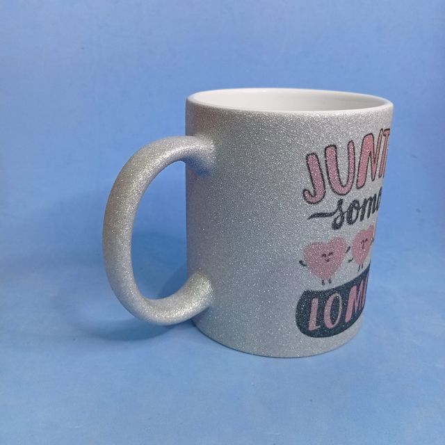 Taza Purpurina Juntos somos lo más