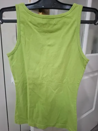 Camiseta tirantes mujer Zara verde